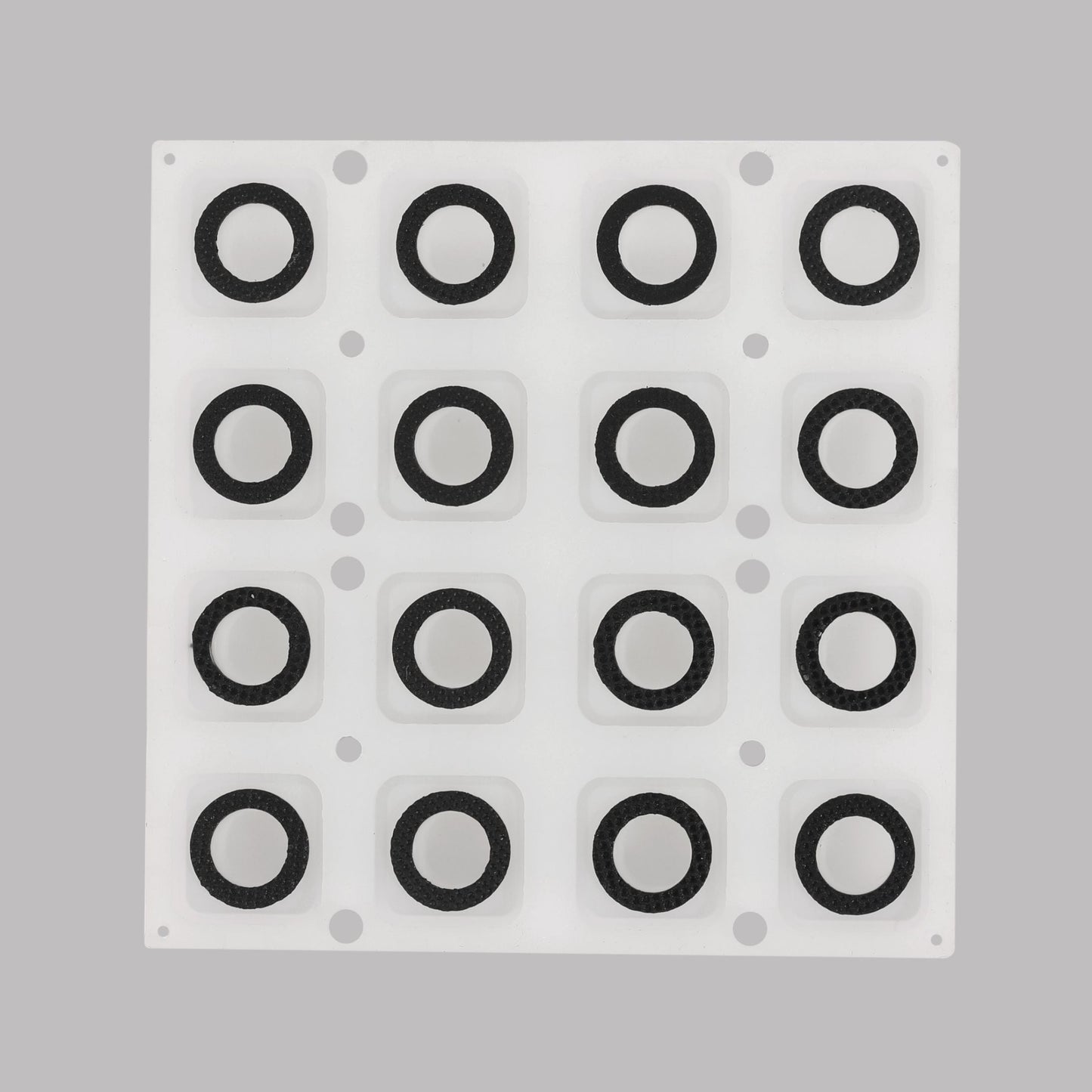 Silicone Elastomer 4x4 Button Keypad - for 3mm LEDs